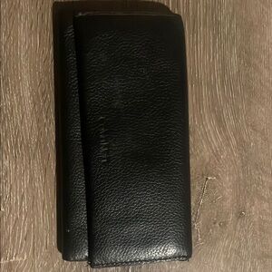 Calvin Klein Black Leather Wallet Sleek Minimalist Design